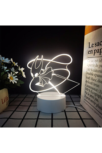 Choice مصباح ليلي ثلاثي الألوان يعمل بمنفذ USB، ملحق لعبة Hollow Knight، هدية...