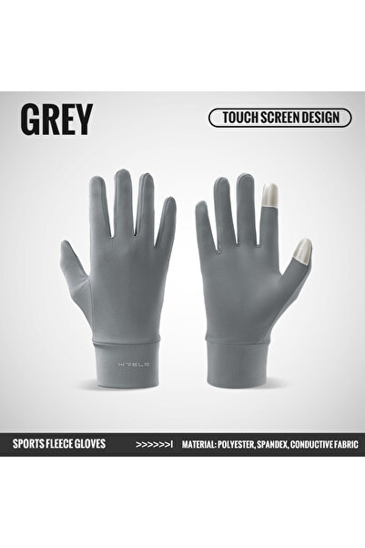 Choice قفازات ركوب الدراجات رمادية مقاس S/M، قابلة للتهوية، مانعة للانزلاق، ح...