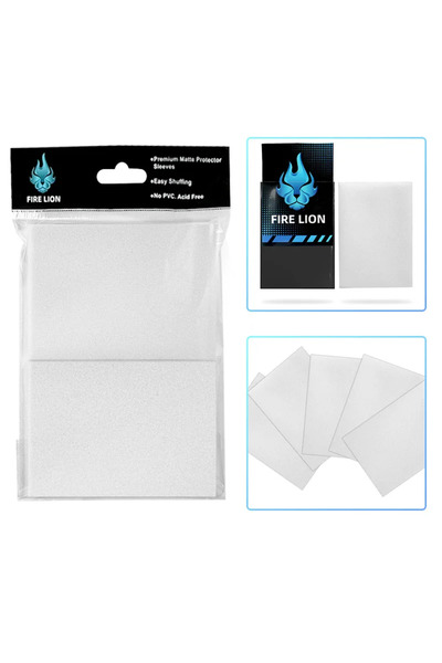 Choice6 100 قطعة من أغطية البطاقات البيضاء الممتازة غير اللامعة، متوافقة مع ب...