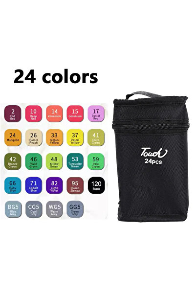 Choice 24colors 24-80 Colors Double Headed Oily Art Marker Pen Set for Draw S...