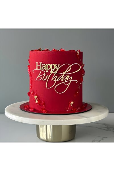 Choice1 5PCS Gold 3pcs/5pcs birthday happy cake decoration, gold, silver, ros...