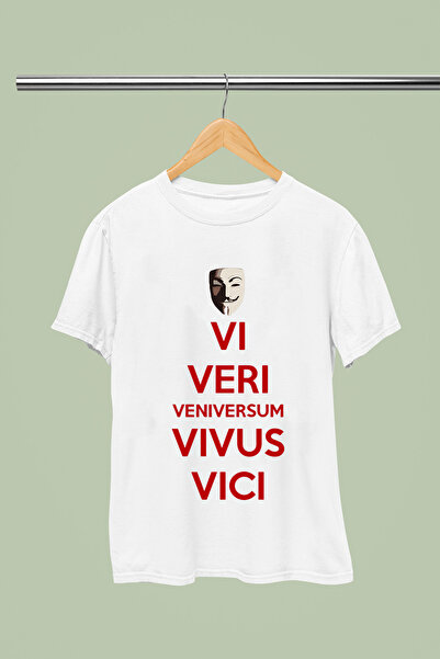 MAGORS V for Vendetta Printed 100% Cotton Short Sleeve Regular Fit T-Shirt