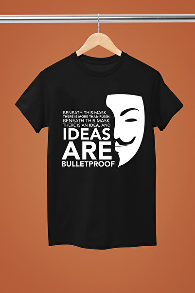 MAGORS V for Vendetta Printed 100% Cotton Short Sleeve Regular Fit T-Shirt