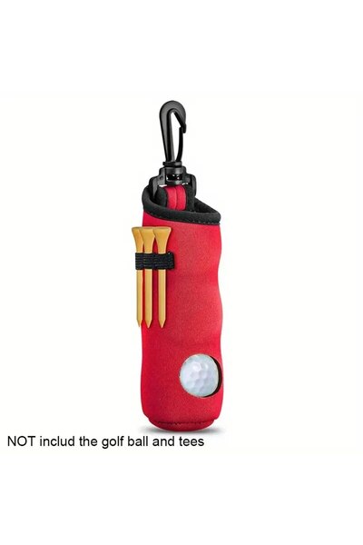 Choice Red 1pc Golf Tee Holder, Golf Ball Carry Bag Pouch Golf Ball Holder Ke...