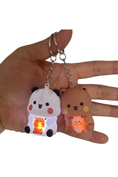 Choice5 Xiao 2pcs Bubu Dudu Say I Love You Voice Toys Keychain Yier Panda Bea...