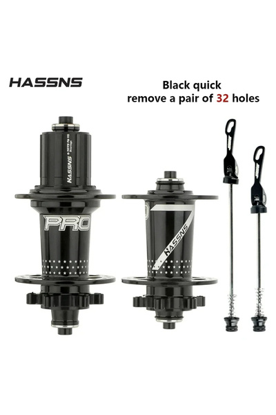 Choice 32H Black A Pair HASSNS PRO7 MTB Hub 24 32 36 Holes Bearing Mountain B...