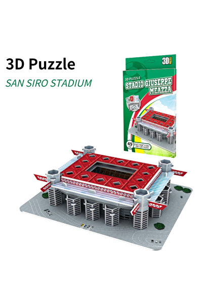 Choice3 ملعب سان سيرو ثلاثي الأبعاد، أحجية بناء الملعب، أحجية ورقية، تنمية فك...
