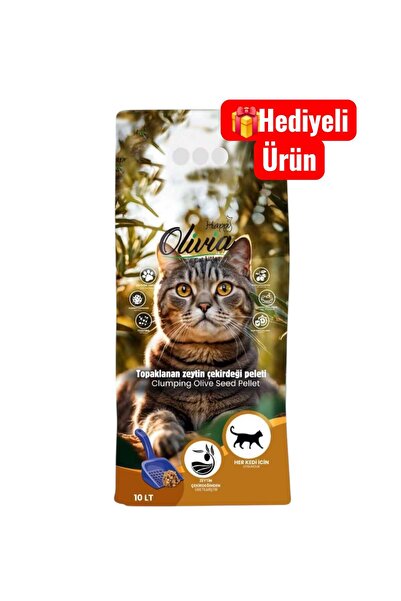 happycatlitter Happy Cat Litter Topaklanan Zeytin Çekirdeği Peleti Kedi Kumu ...