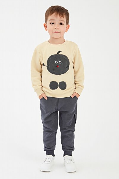 mb kids Pumpkin Embroidered Girls and Boys Tracksuit Set