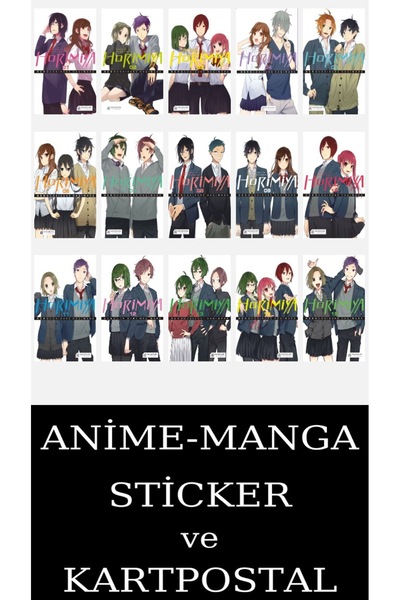 Akılçelen Horimiya 1-2-3-4-5-6-7-8-9-10-11-12-13-14-15 Manga Seti (15 KİTAP) ...