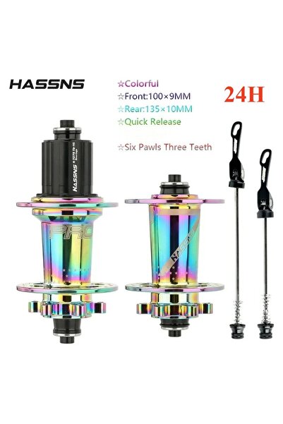 Choice 24H Colorful A Pair HASSNS PRO7 MTB Hub 24 32 36 Holes Bearing Mountai...