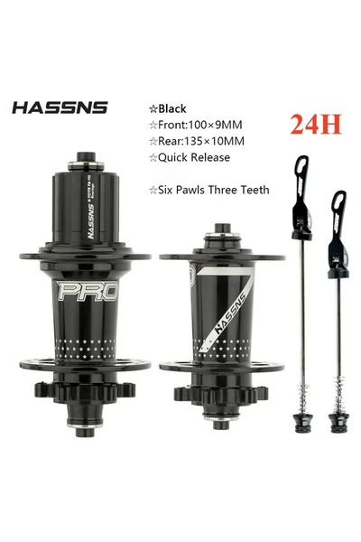 Choice 24H Black A Pair HASSNS PRO7 MTB Hub 24 32 36 Holes Bearing Mountain B...