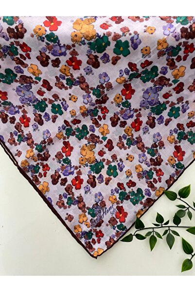 Silk Home Violet Pattern Soft Cotton Scarf