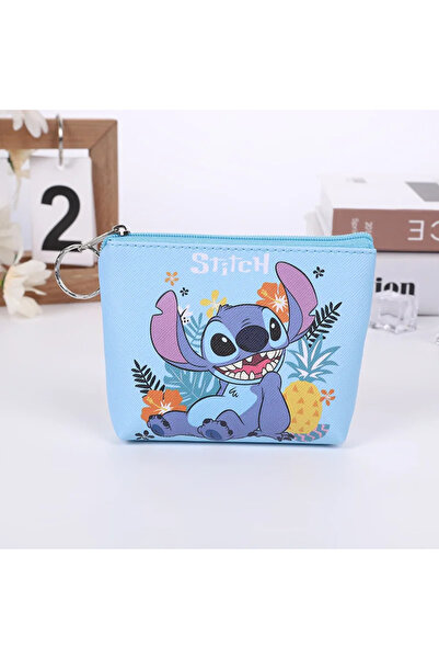 Choice محفظة عملات صغيرة من ديزني ستيتش، حقيبة تخزين مفاتيح من البولي يوريثان...