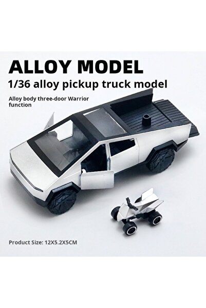 Choice3 white pickup 1:36 Cybertruck Toys Off Road Vehicle Die Cast Model Car...