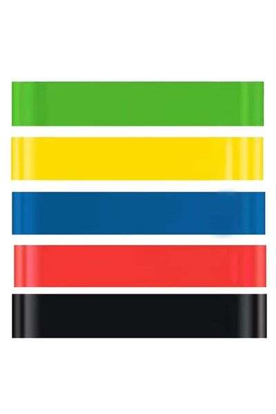 Choice 5pcs TPE Yoga Resistance Band, Fitness Resistance Band, Buttock Shapin...