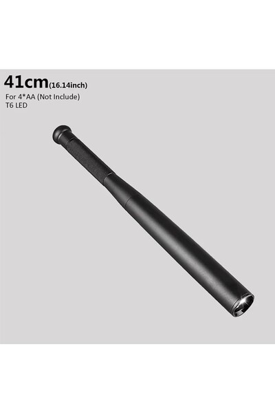 Choice مصباح يدوي LED على شكل مضرب بيسبول من سبائك الألومنيوم بطول 41 سم، فائ...