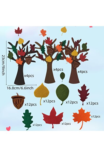 Choice 96pcs 96pcs of classic felt tree craft kit, DIY autumn Thanksgiving pa...