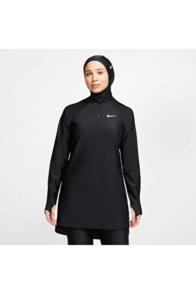 Nike Γυναικείο μαύρο φόρεμα κολύμβησης με αφαιρούμενα επιθέματα - θαλάσσιο φό...