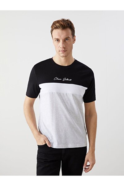 LC Waikiki Ανδρικό μπλουζάκι LCWAIKIKI Classic Crew Neck Color Block χτενισμέ...