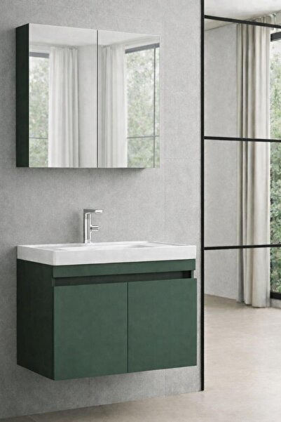 Gold Ban-yom ECO 80 YEŞİL MDF Banyo Mobilyası Seti