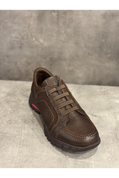 Mammamia Handmade Genuine Leather Rubber Lace-Up Rubber Sole Daily Shoes