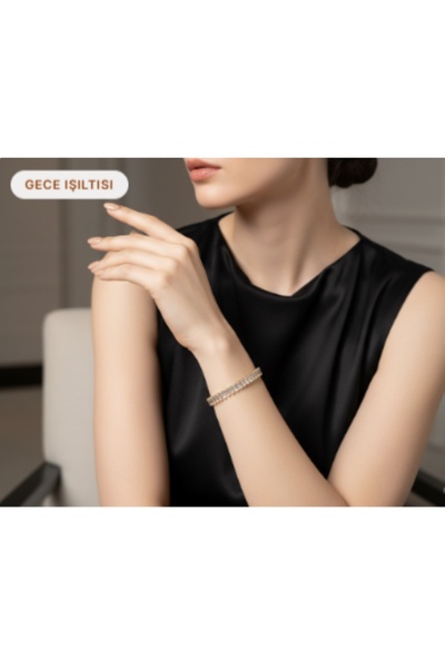 Liacharm Kadın Çelik Su Yolu Bileklik – Kararmaz, Lüks Altın Renk, Baget Mode...