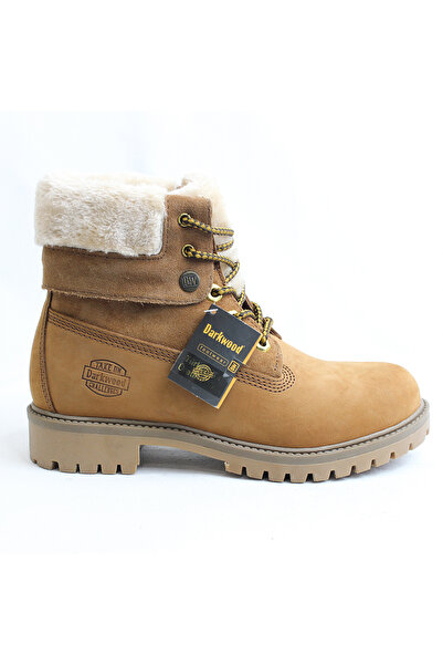Darkwood Cinnamon Nubuck Leather Shearling Boots