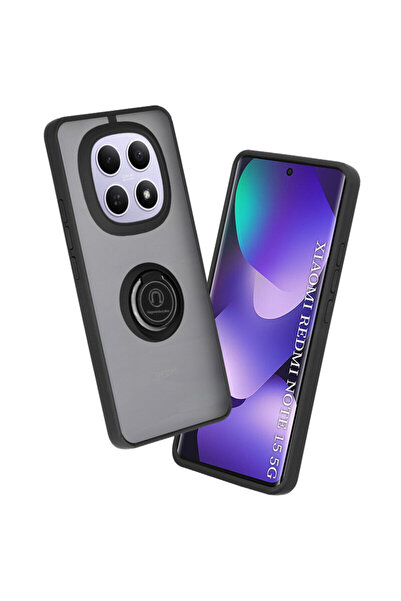Techsuit Xiaomi Redmi Note 15 5G Glinth Case with Magnetic Stand Ring, Black
