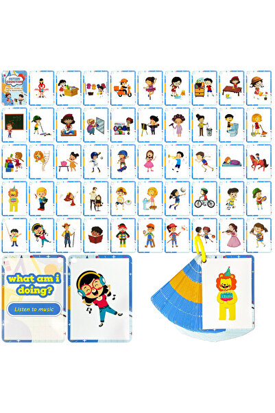 Choice كتاب واحد، ٥٠ بطاقة تعليمية بعنوان "ماذا أفعل؟"، بطاقات تعليمية للمحاد...