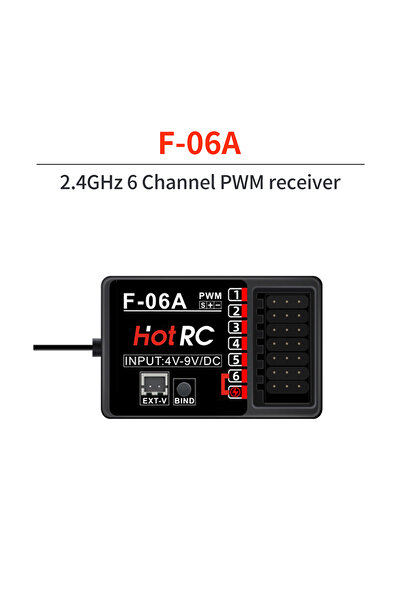 Choice9 F-06A HotRC 4/5/6/8CH RC Receiver 2.4GHz Multi Channels Receivers wit...