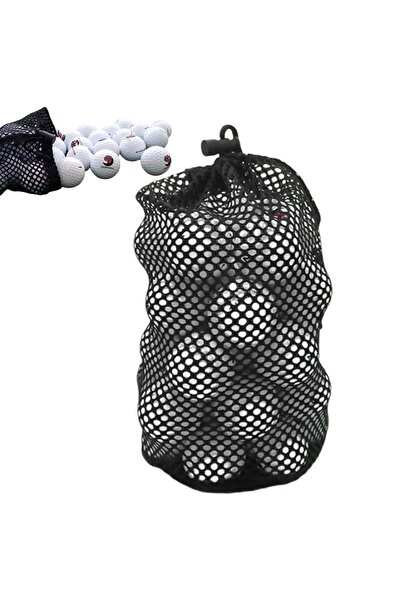 Choice L Black Golf Ball Pouch Bag with Durable Nylon Material Sports Mesh Ne...