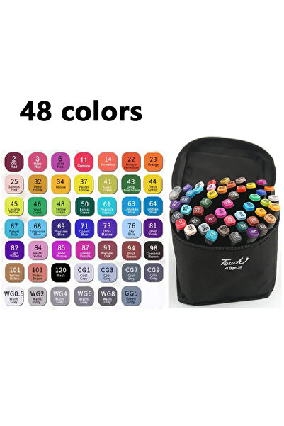 Choice 48colors 24-80 Colors Double Headed Oily Art Marker Pen Set for Draw S...