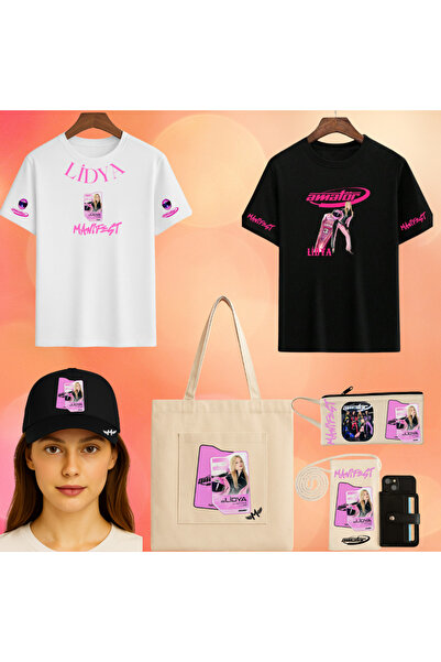 lovver تي شيرت مانيفست ليديا، حقيبة قماشية للجيب على الكتف، حامل قلم، حامل ها...