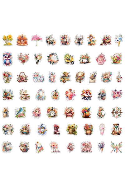 Choice 57PCS 57 Pcs New "Adding Prosperity" Sticker Pack-Waterproof Transpare...