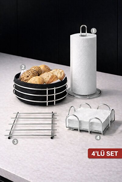 Kitchen Smile Tableware Kitchen Serving Tray Roll Napkin Holder Towel Holder ...