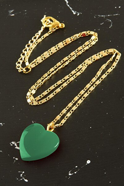 ZERO LAND ستوروزال الموسم الجديد (203112) قلادة على شكل قلب - أخضر