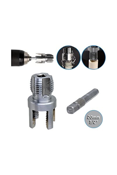 HTM Yapı KALİTE Pvc Pprc Boru Iç ve Dış Diş Açma Aparatı 1/2" (20 Mm)