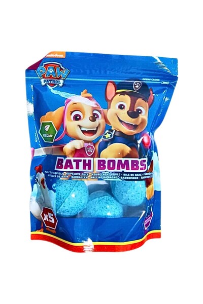 Air-Val Paw Patrol Bath Bomb, Raspberry and Blackberry, 50 g, 5 Pieces