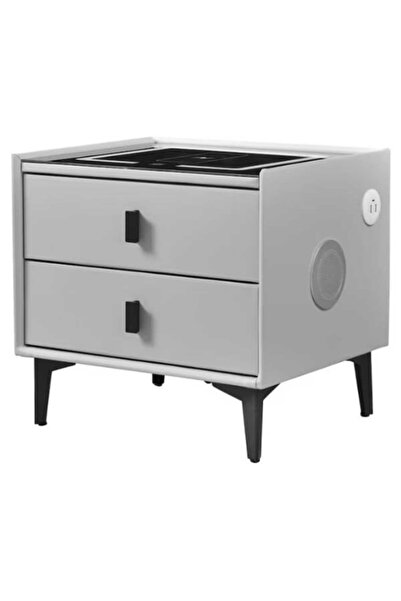 OEM Premium Multifunctional Smart Nightstand with Touch LED, USB-C Wireless C...