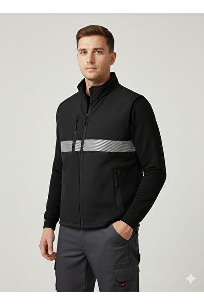 Seda Tekstil Softshell Reflektörlü Yelek, Reflektörlü su geçirmez yelek