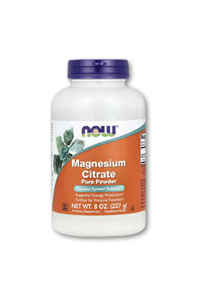 Now Foods NOW Pure Magnesium Citrate Powder, 227g, 450mg, Pure Powder, Suppor...