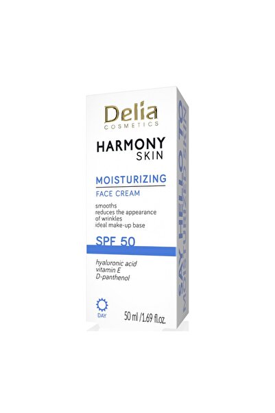 Delia Harmony Moisturizing Face Cream, SPF 50, 50 ml