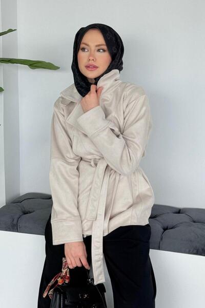 Şulemoda Giyim Μπουφάν Layla Suede Μπεζ