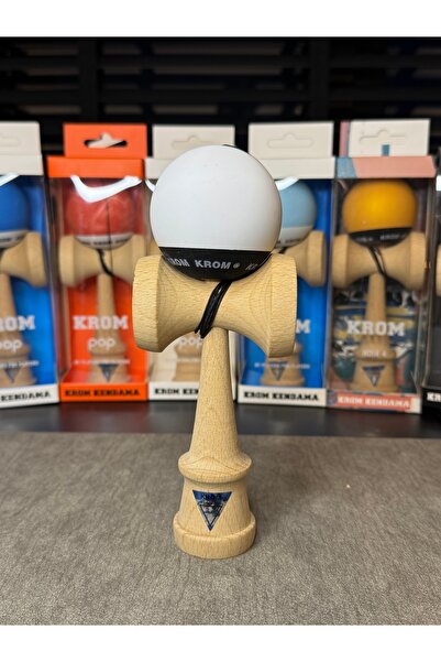 Krom Kendama KENDAMA KROM POP WHITE PEARL CAUCIUCATA CU RULMENT IN BILA BEST ...