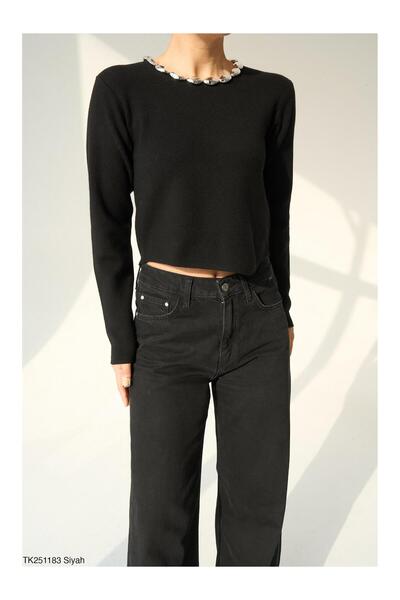 Coral Sweater with Collar Accessories Tk251183 Black