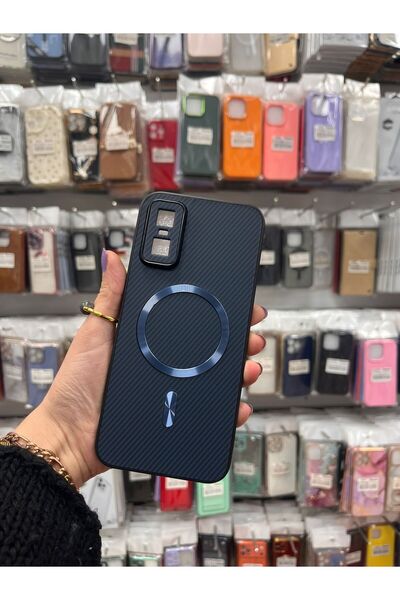 TECNOTREND İnfinix GT 30 Pro 5G Uyumlu Telefon Kılıfı Karbon Fiber Dokulu Ele...