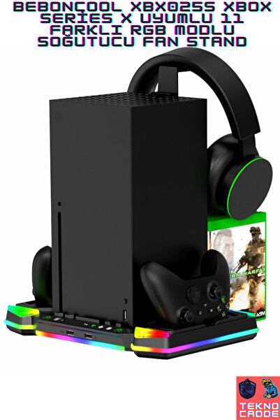 beboncool XBX025S RGB Işıklı Xbox Series X Soğutucu Fan Stand