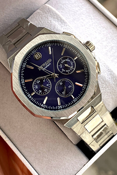 Reward ساعة يد رجالية أصلية بضمان لمدة عامين مع سوار فولاذي وعلبة