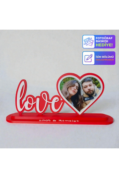 VRDCHLOE Sevgililer Günü Hediyesi Kişiye Özel Fotoğraflı ve İsim Yazılı 3D Lo...